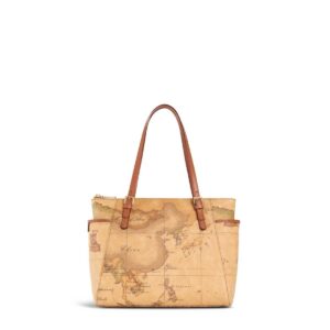 ALVIERO MARTINI 1A CLASSE – Geo Classic Borsa shopping con fibbie piccola – Natural
