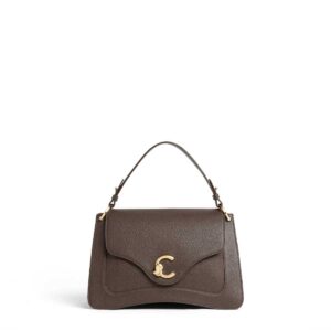COCCINELLE - C-Me Grained Leather Handbag Medium - Brunette