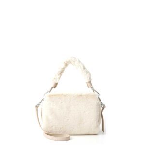COCCINELLE - Boheme Synthetic Fur Small - Natural/Rosette