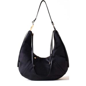 BORBONESE - Fold Hobo Medium - Black