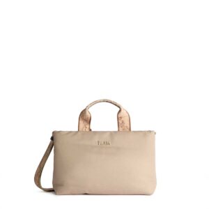 ALVIERO MARTINI 1A CLASSE – Puffy Nylon Borsa a mano – Greige