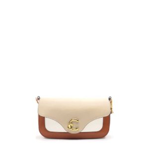 COCCINELLE - C-Me Tricolor Calf Cocker Medium - Crab/Sandshell/Pearl